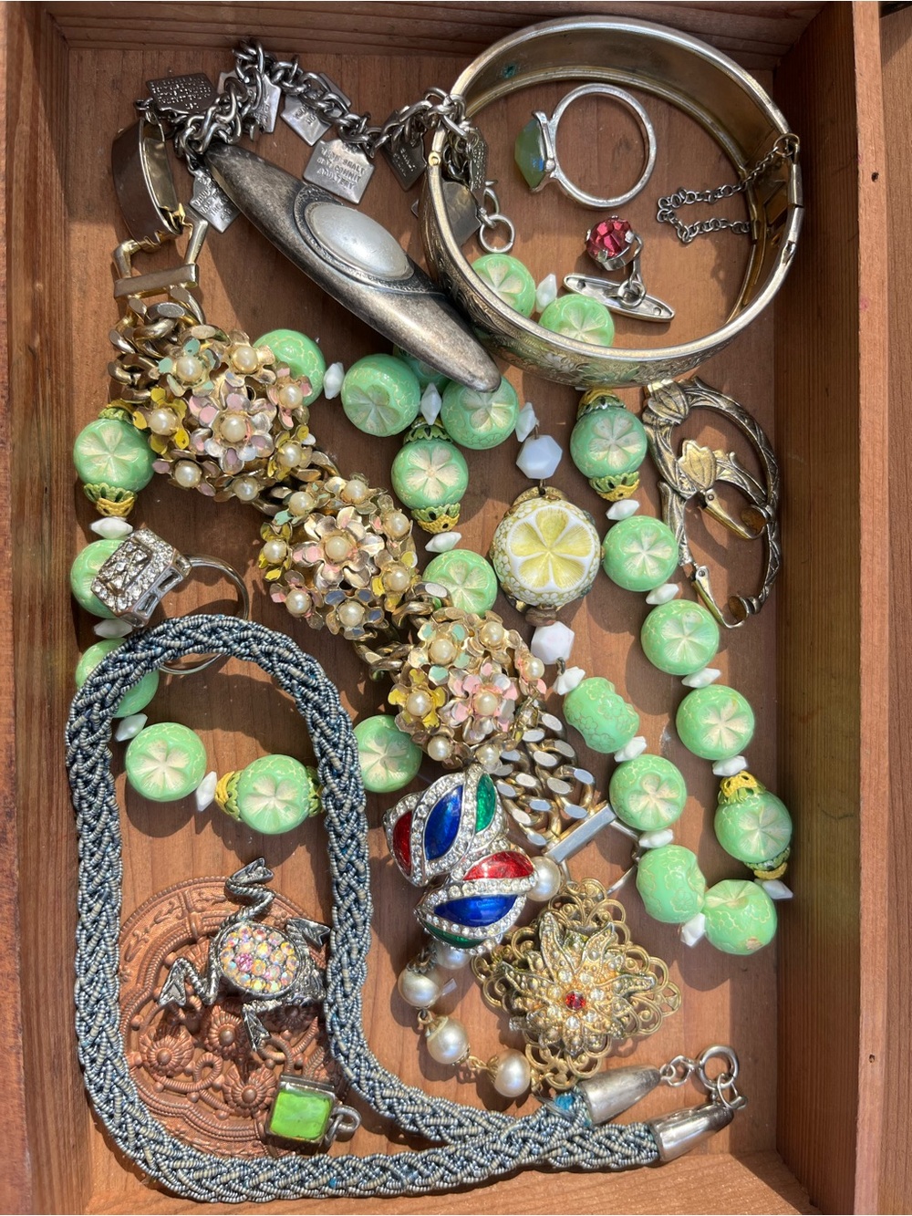 Vintage Junk Drawer Jewelry Lot Wear Repair Harvest Repurpose